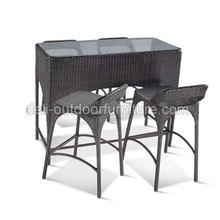 Único Bar Rattan conjunto mobiliario mesas